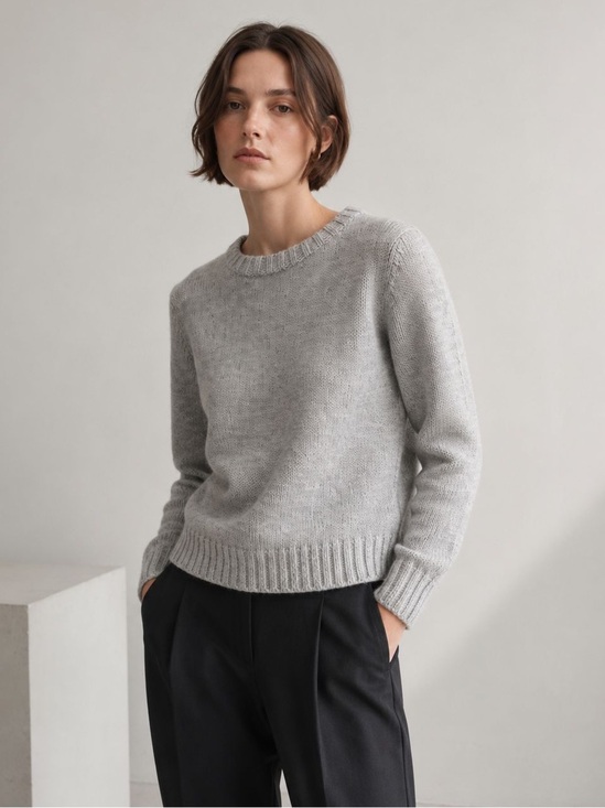 COS Sweaters - COS Light Grey Wool Blend Crewneck Sweater Size XS